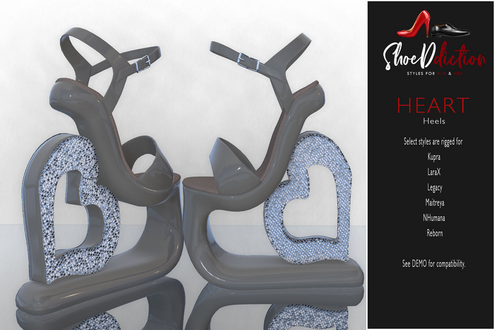 Heart Heels Gray