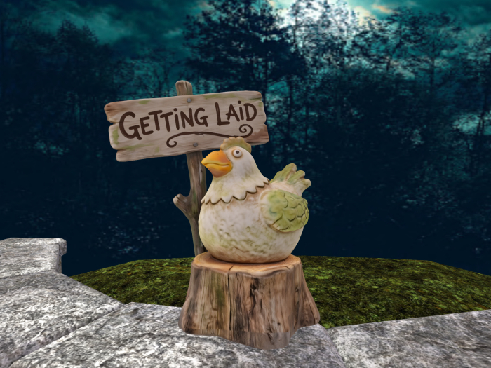 Chicken Hen Getting Laid Sign FULL PERM