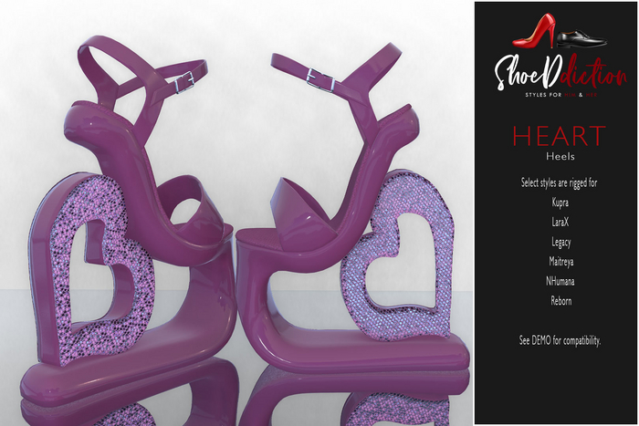 Heart Heels Purple