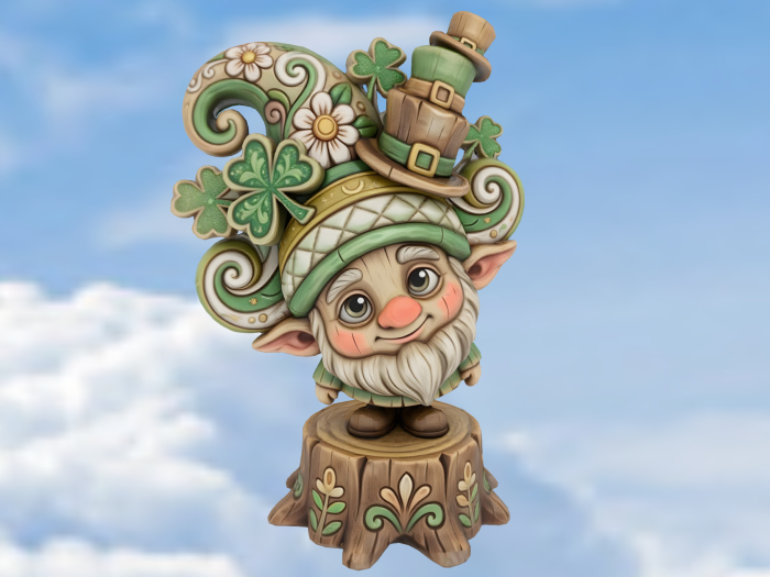 Leprechaun Spring Statue FULL PERM