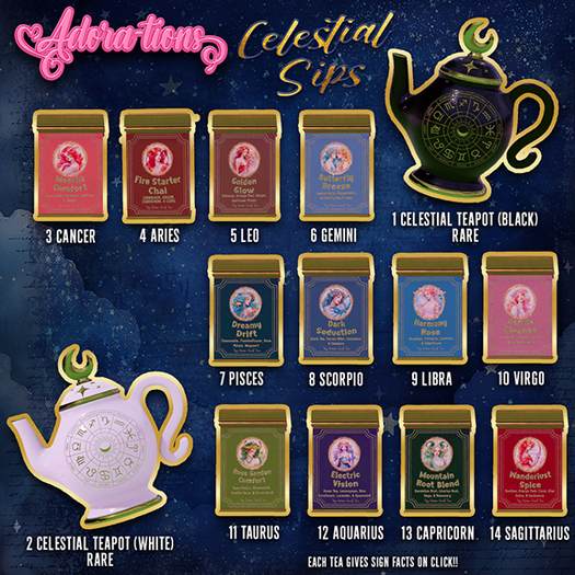 Adora-tions - Celestial Sips Set inc 1 RARE