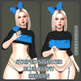 STRIPED SWEATER BLUE OUTFIT
