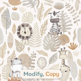 Safari Bunch Beige Wallpaper