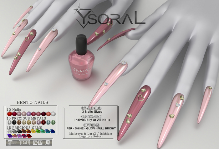 ~~ YsoraL ~~ .: FATPACK Nails Margot :.(Lady)(+ PBR)