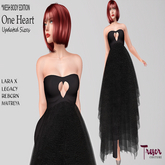 Tresor Couture~One Heart Black Updated Sizes Valentine PROMO