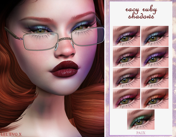 [PAIX] Racy Ruby Eyeshadows - [FATPACK]