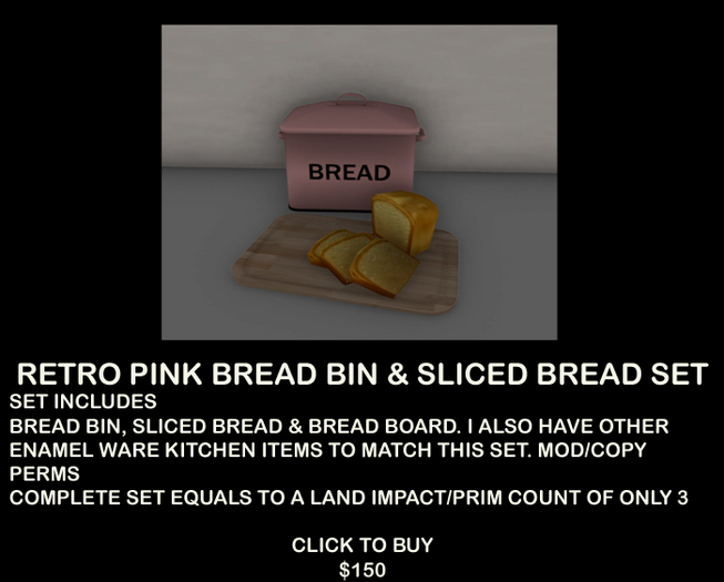 PINK BREAD BIN SET