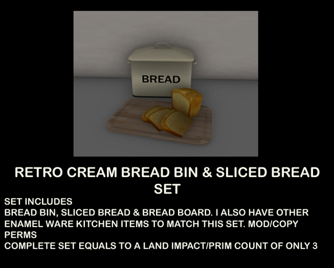 CREAM BREAD BIN SET