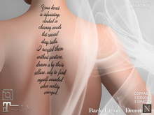[Nerium] Back Tattoo - Deceit