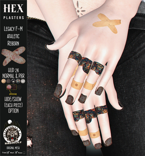 Badwolf - Hex Bandaids / plasters