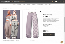 .miss chelsea. Airi Sweats Lilac Check