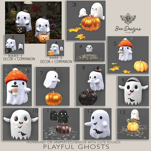02 Bee Designs Playful Ghosts RARE
