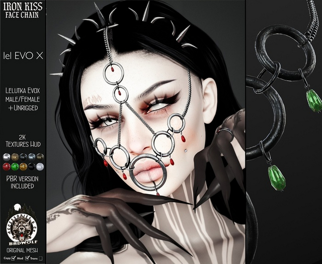 Badwolf - Iron Kiss Face Chain