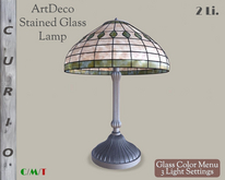 Art Deco Stained Glass Lamp