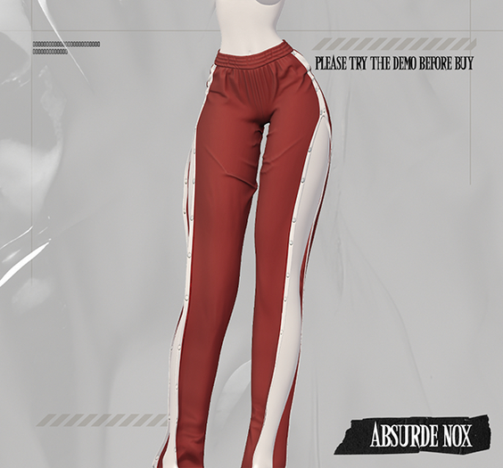 Absurde Nox - Jogging Fendu // Red