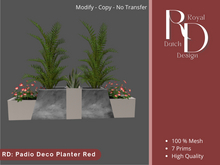 RD: Padio Deco Planter Red Flowers