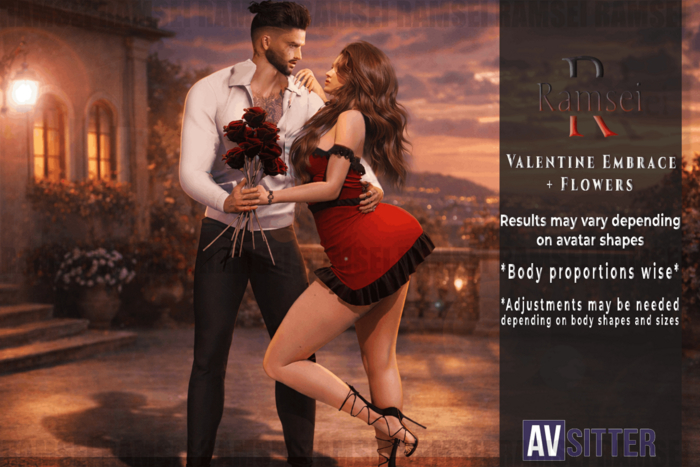 RAMSEI Valentine Embrace Couple Pose + Roses Prop (Bento)
