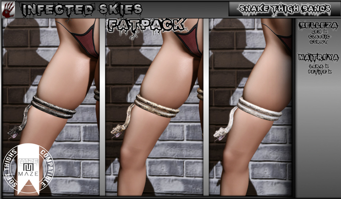*IS* Snake Thigh Bands Fatpack 2   (Boxed)