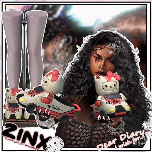 !#\\ `ZINX // Hello Kit Car Slippers