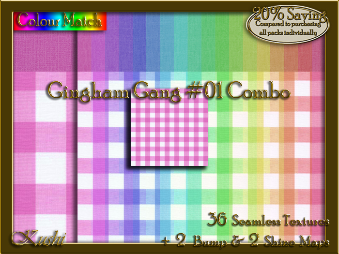 Gingham Gang #01 COMBO Texture Bundle