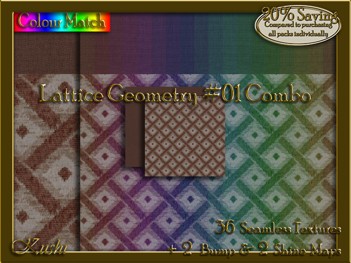 Lattice Geometry #01 COMBO Texture Bundle