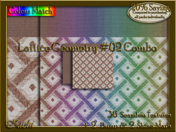 Lattice Geometry #02 COMBO Texture Bundle