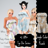 *2 AM* Tye Die Romper Series - Peach