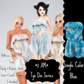 *2 AM* Tye Die Romper Series - Blue