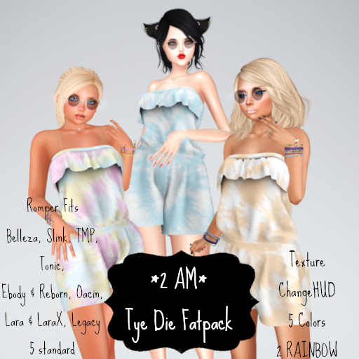 *2 AM* Tye Die Romper FAT PACK