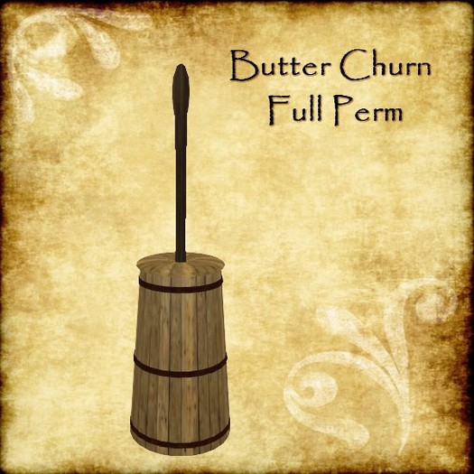 Butter Churn Full Perm Medieval Style Kitchen Decor