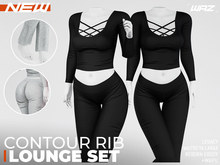 WAZ - Contour Rib Lounge Set (Black)