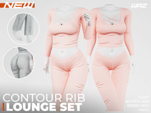 WAZ - Contour Rib Lounge Set (Blush)