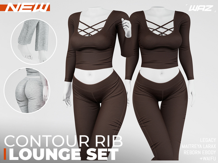 WAZ - Contour Rib Lounge Set (Earth)