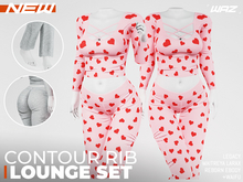 WAZ - Contour Rib Lounge Set (Hearts)