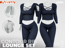 WAZ - Contour Rib Lounge Set (Navy)