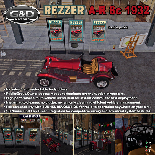 G&D MOTORS REZZER A-R 8c 1932