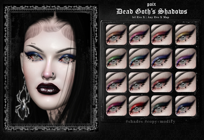 [PAIX] Dead Goth's Lip Shadows - [Fatpack]