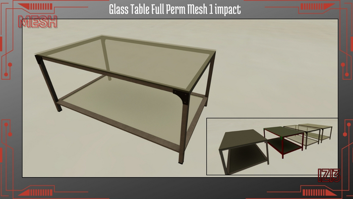Glass Table Full Perm Mesh 1 impact