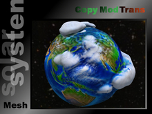 Earth, comicstyle planet, mesh