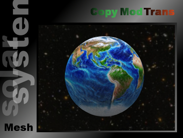 Earth, comicstyle planet, mesh