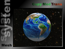 Earth, comicstyle planet, mesh