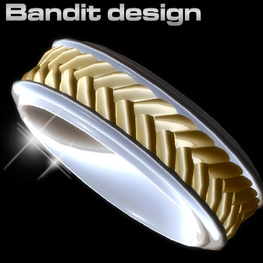WEDDING RING "Roma" by bandit jewelry -full reflective -transferable 02