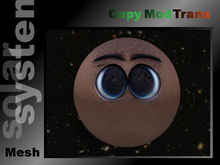 Mercury, comicstyle planet, mesh
