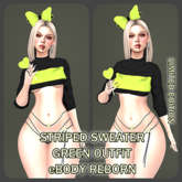 STRIPED SWEATER OUTFIT-GREEN
