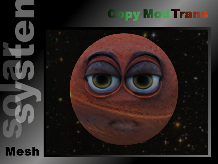 Mars, comicstyle planet, mesh