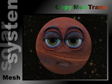 Mars, comicstyle planet, mesh