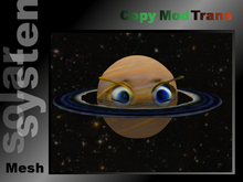 Saturn, comicstyle planet, mesh