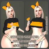 STRIPED SWEATER  OUTFIT-ORANGE