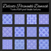*Wallflowers* Delicate Periwinkle Damask