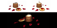 Valentine Candle with Heart Motif